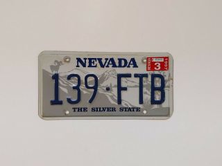 1997 Nevada The Silver State License Plate