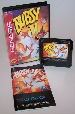 Vintage 1994 Bubsy Ii Sega Genesis Video Game Complete W/ Instructions - Part 2