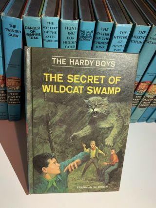 Vintage The Hardy Boys Book Matte F.  Dixon Edition 80s Secret Of Wildcat Swamp