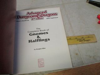 VTG AD&D 2nd Ed Players Handbook Complete Book Gnomes Halflings PHBR9 2134 TSR 2