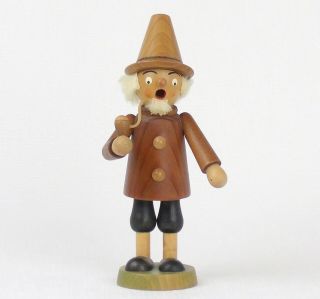 Vintage Handmade Wood Smoker Man With Pipe Made In Germany