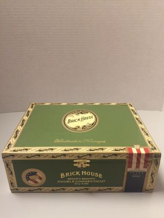 Brick House Mighty Mighty Double Connecticut Green Wooden Cigar Box Humidor 2