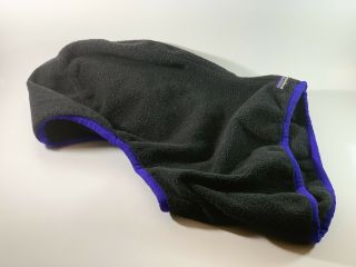 Patagonia Vintage Balaclava Ski Mask Purple Fleece Lined Made In Usa Winter Hat