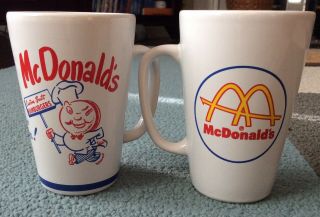 2 Vintage Mcdonalds Ceramic Coffee Cup Mug Group Ii Communications