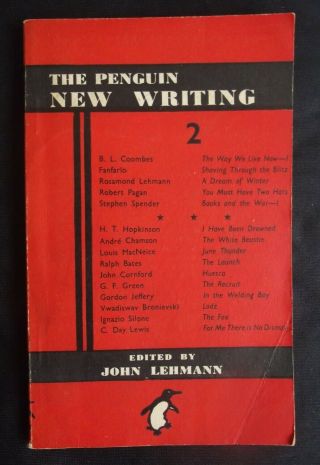 Vintage Book: The Penguin Writing No 2,  Edited By John Lehmann,  Apr 1941