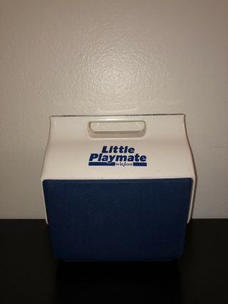 Vintage Little Playmate By Igloo - Blue & White Personal Cooler