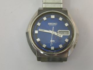Vintage Seiko Dx Watch Blue Dial Day/date 6106 - 7639