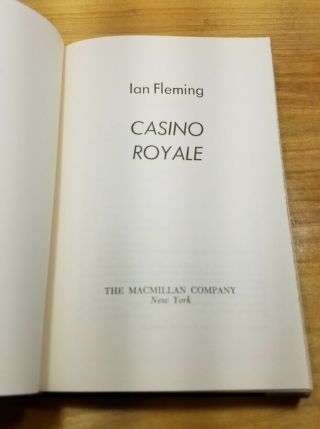 Casino Royale James Bond Novel By Ian Fleming 1953 Hardcover