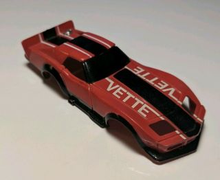 Vintage Tyco Chevy Corvette Ho Scale Slot Car Body Red/black Chevrolet Htf Vette