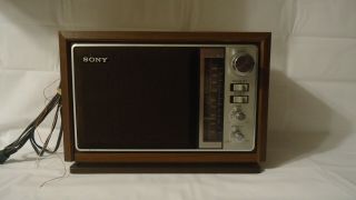 Vintage Sony Table Radio Model Icf - 9740w 1970’s Am/fm Radio