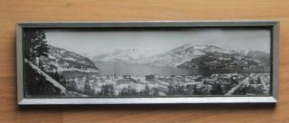 Vintage Framed B&w Panoramic Photograph Of Kaslo,  Bc - T.  Eaton
