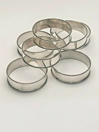 Gorham Sterling Set Of 7 Silver Napkin Rings 6290