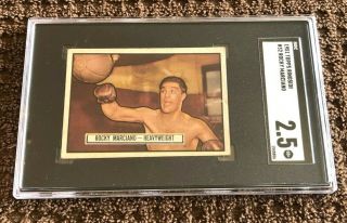 1951 Topps Ringside 32 Rocky Marciano Boxing Card Sgc 2.  5 Good,  Gd,  Graded Psa