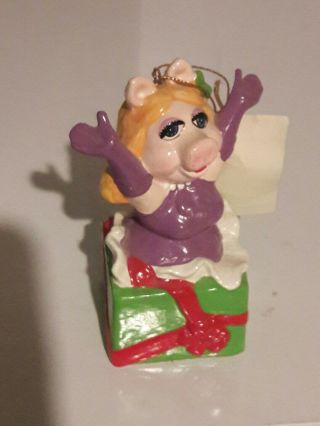 Miss Piggy The Muppets 1981 Vintage Keepsake Christmas Ornament Jim Henson Tags