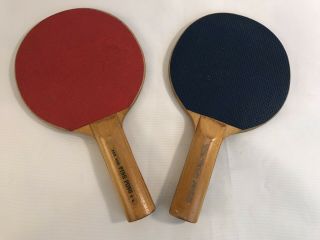 Vintage Pee Wee Ping Pong Table Tennis Paddles Set Of 2 Japan (hd28)