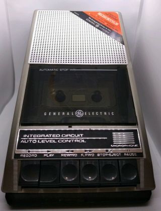 Vintage General Electric Ge Tape Cassette Recorder Mod 3 - 50160 3 - 5016d " A " Shape