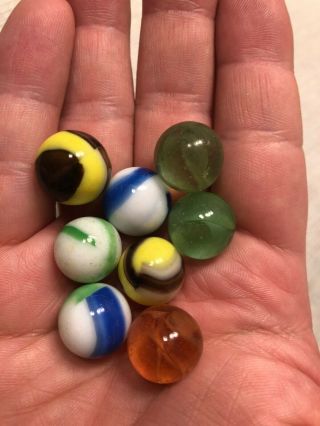(235, ) Vintage Glass Marbles Including Shooters Cats Eye Akro Agate Swirl 2