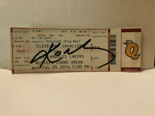 Kobe Bryant Autographed Game Ticket With