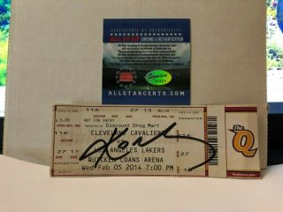 KOBE BRYANT AUTOGRAPHED GAME TICKET WITH 3