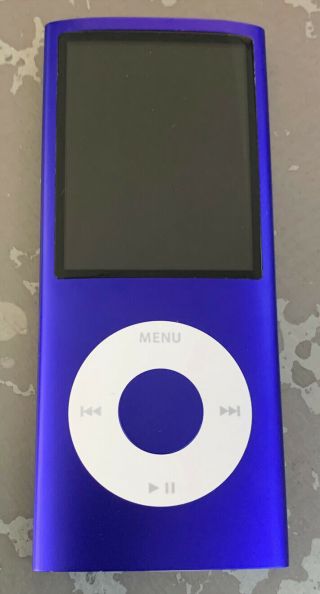 Apple Ipod Nano 4th Gen.  A1285 8gb Blue Vtg Mp3 Portable Music Player
