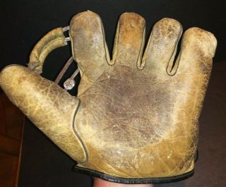 Vintage Olympic Baseball Glove Mitt - Split Finger Metal Button Back - G 1314 ?