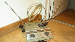 Vintage 1960s Rca Rotary Rabbit Ears Tv Television Dial Pre - Cable Antenna