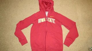 Vgc Nike Isu Iowa State Cyclones Red Zip - Up Hooded Sweatshirt - Youth Boys M - L