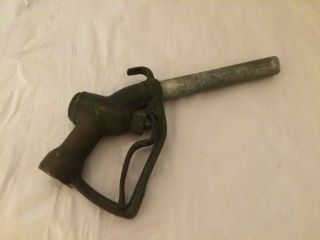 Vintage Early Buckeye Gas Pump Handle / Nozzle Marked 8458 Great Piece