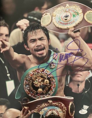 Manny Pac - Man Pacquiao Signed 11x14 Photo Jsa