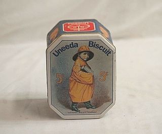 Vintage Style Uneeda Biscuit 5¢ Litho Tin Can Advertising Ad National Biscuit Co