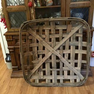 Antique Tennessee Tobacco Basket Handmade Barn Kept