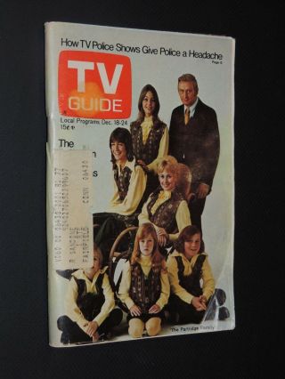 (3) Vintage 1971 - 72 The Partridge Family Tv Guides David Cassidy Etc.