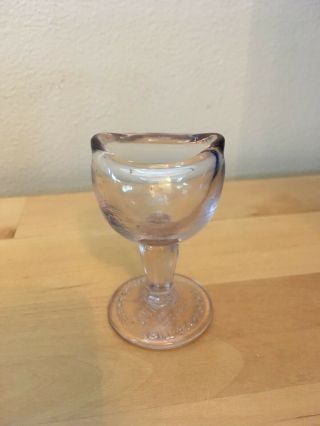Vintage John Bull Clear Glass Eye Cup Patented Aug 14,  1917