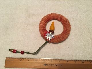 Lighted Candle Wreath Vintage Christmas Ornament 1940s?