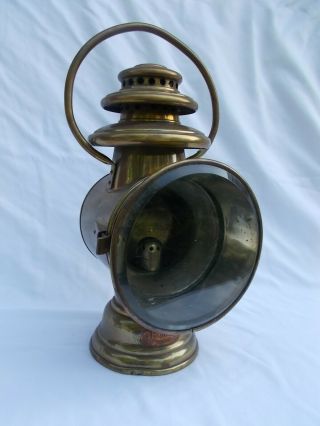 Antique Brass Era Kerosene Headlamp Lantern B.  R.  C.  Paris