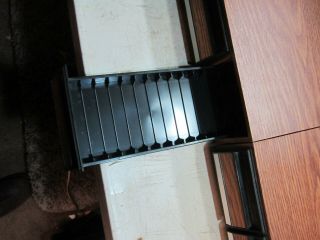 2 Vintage Wood Grain Audio Cassette Tape Cabinet Storage Holder Case,  holds 84 2