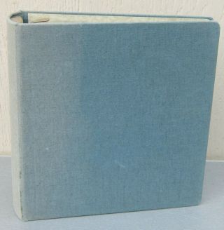 Vintage National Canvas (blue Cloth) Heavy Duty 3 - Ring Binder 3 " Round Rings