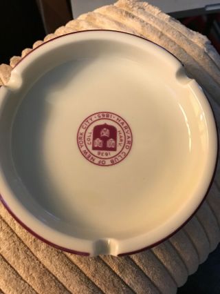 Harvard Club Of York City Ashtray Harvard College China Logo Vintage