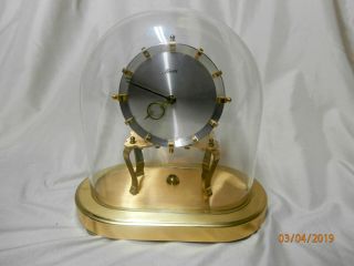 Vintage Kundo 400 - Day,  Oval Dome Kieninger & Obergfell Anniversary Clock Germany