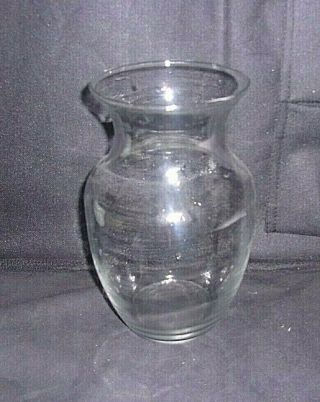 Vintage Round Clear Glass Betta Fish Bowl Terrarium Vase 11 1/2 " T X 5 1/4 " D