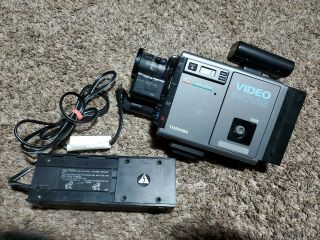 Vintage Toshiba Sk - 60 Vhs Hq Af Camcorder Home Video Movie Camera W/ Battery