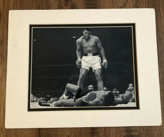 Muhammad Ali Standing Over Sonny Liston Signed Photo 10x8