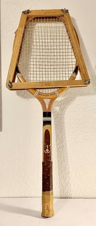 Antique Vintage Tennis Racket By Wright & Ditson With Cover & Press