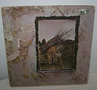 Vintage 1971 Led Zeppelin Iv (zoso) 4 Album / Atlantic Sd 7208