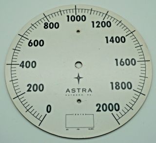 Vintage Astra 2000 Psi Pressure Gauge Face,  5.  75 " Dia,  Steampunk,  Industrial