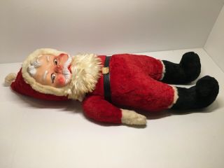 Large Vintage Rushton Rubber Faces Santa Claus 24”