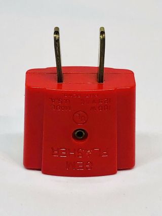 Vintage Red Gem Flasher On Off Plug Christmas Tree Light Blinker