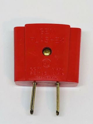 Vintage Red Gem Flasher On Off Plug Christmas Tree Light Blinker 2