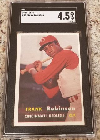1957 Topps Frank Robinson 35 Rookie Card - - Sgc 4.  5 (vg/ex, )