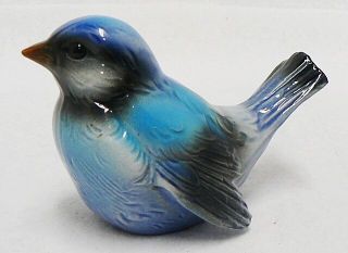 Vintage Goebel Tail Up Blue Bird Figurine Made In West Germany